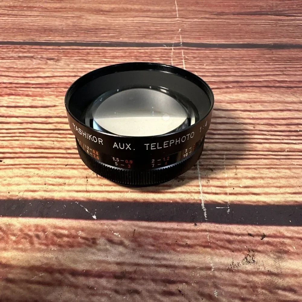Yashikor Aux Telephoto 1:4 & Aux. Wide Angle 1:4 Lens And Tell-wide W/ Cap